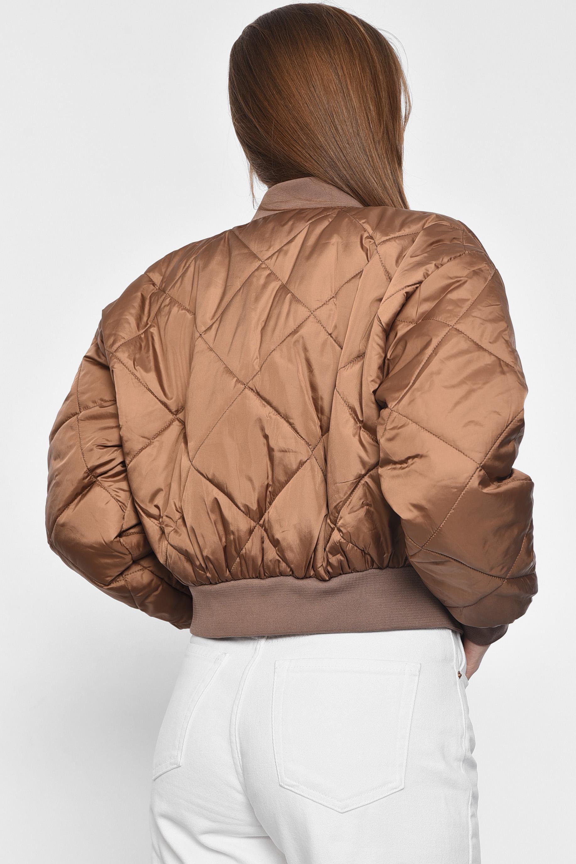 Куртка жіноча демісезонна M Коричневий (178957) - фото 3 Куртка жіноча демісезонна M Коричневий (178957) - фото 3