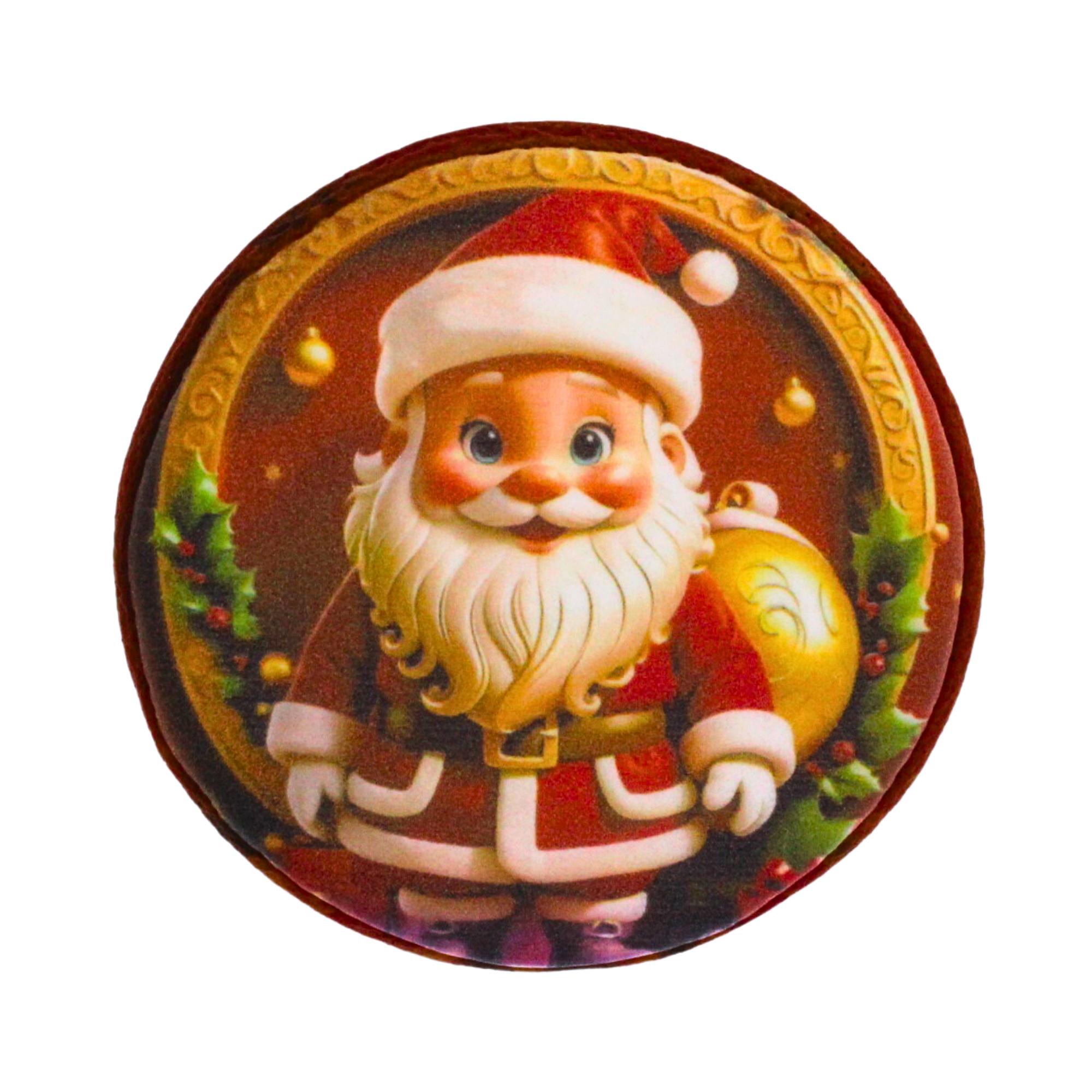 Пряник с принтом Крафт Печенье Новый год Санта-Клаус №2 45 г (nw045126)