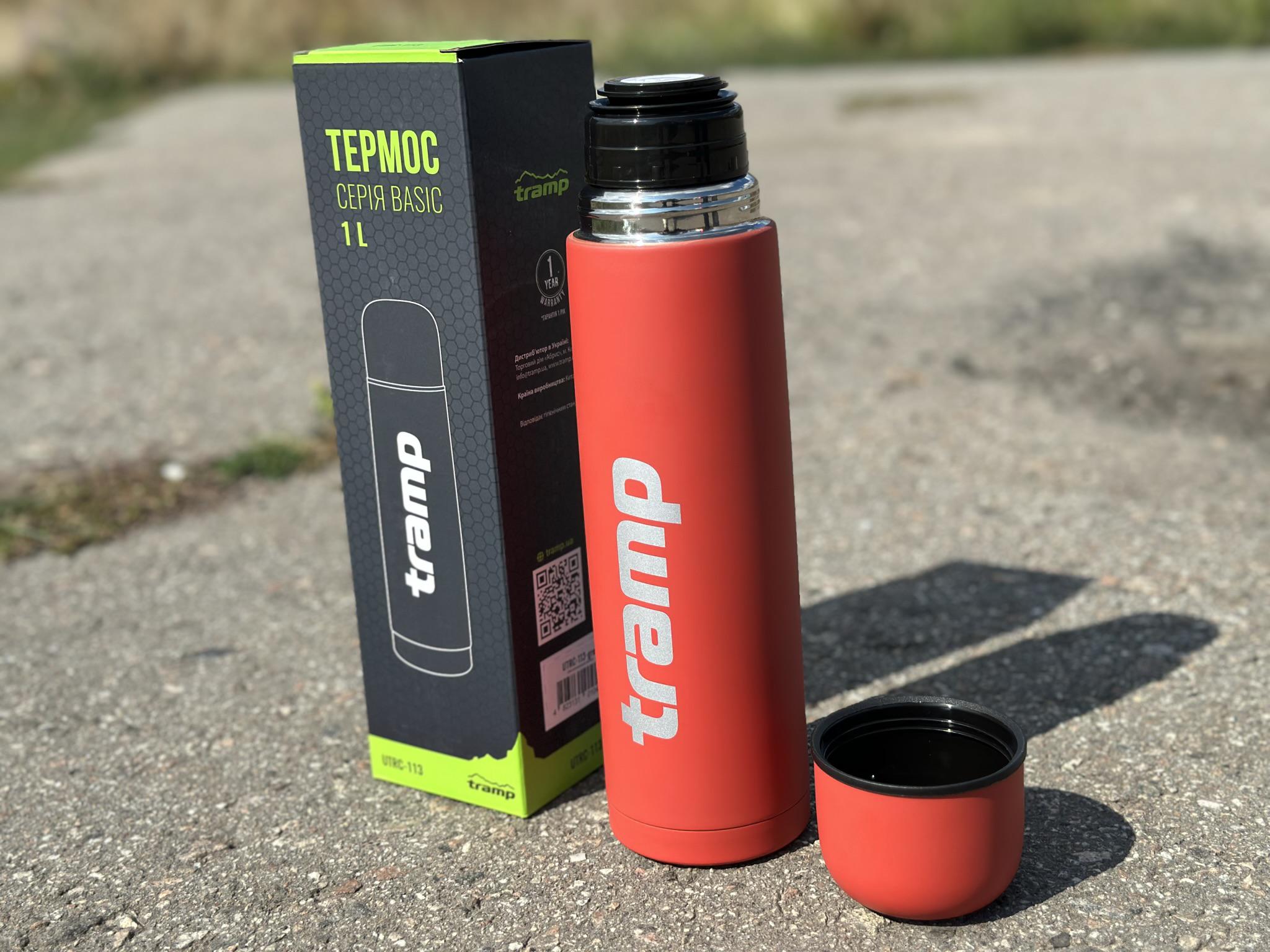 Термос для чаю та напоїв Tramp Basic з нержавіючої сталі тримає 12 ч. 1 л (UTRC-113-red) - фото 4