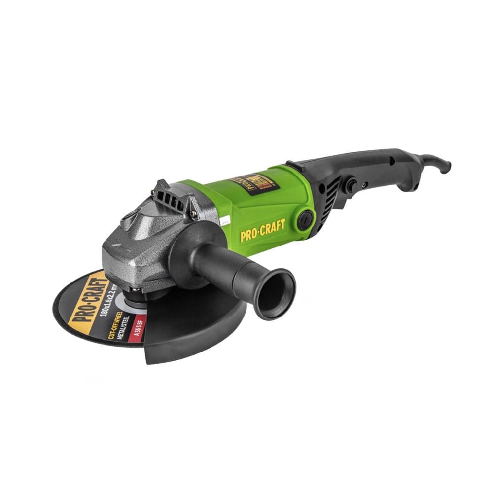 Углошлифовальная машина Procraft PW2150 с плавным пуском для резки/шлифовки и зачистки 2150 Вт 180 мм
