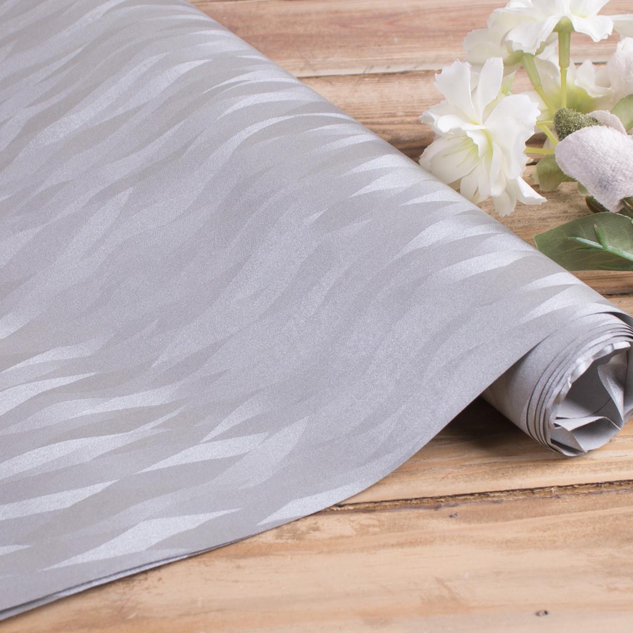 Бумага фактурная с тиснением в волну Серебристый (4964-25)