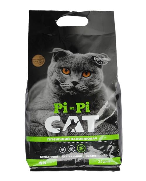 Наповнювач для туалету котів Pi-Pi Cat бентонітовий середній