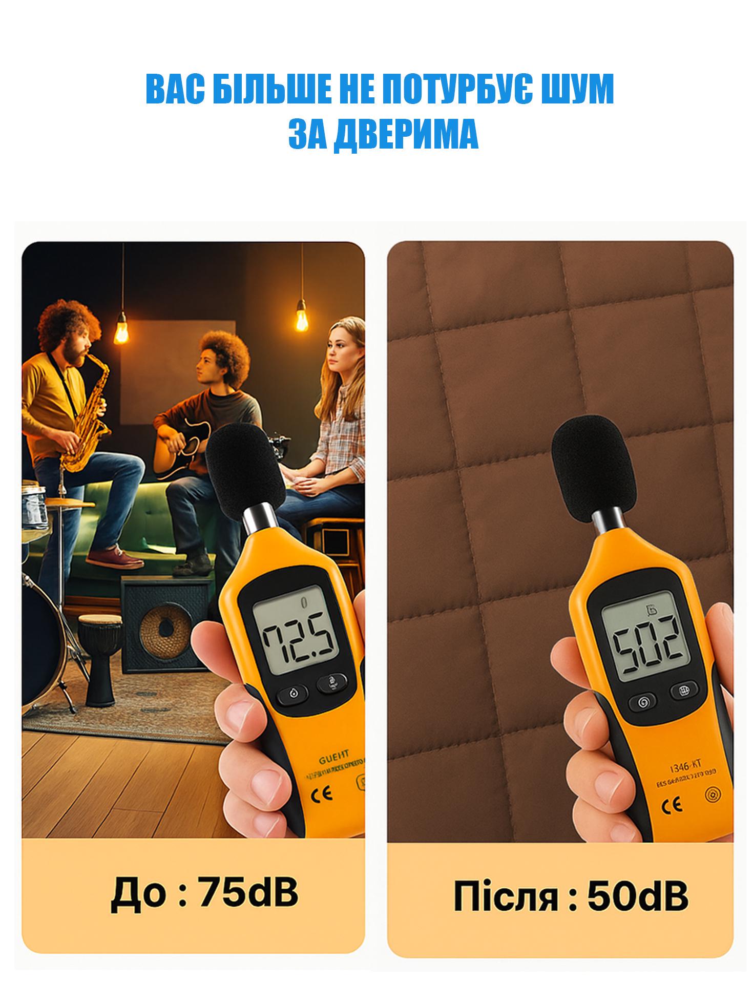 Штори теплозахисні на магнітах P 120x210 см Коричневий (117652531в) - фото 3