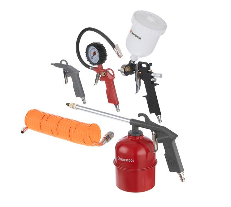 Набір фарбувальний пневматичний Intertool PT-1501 5 од. (PT-1501)