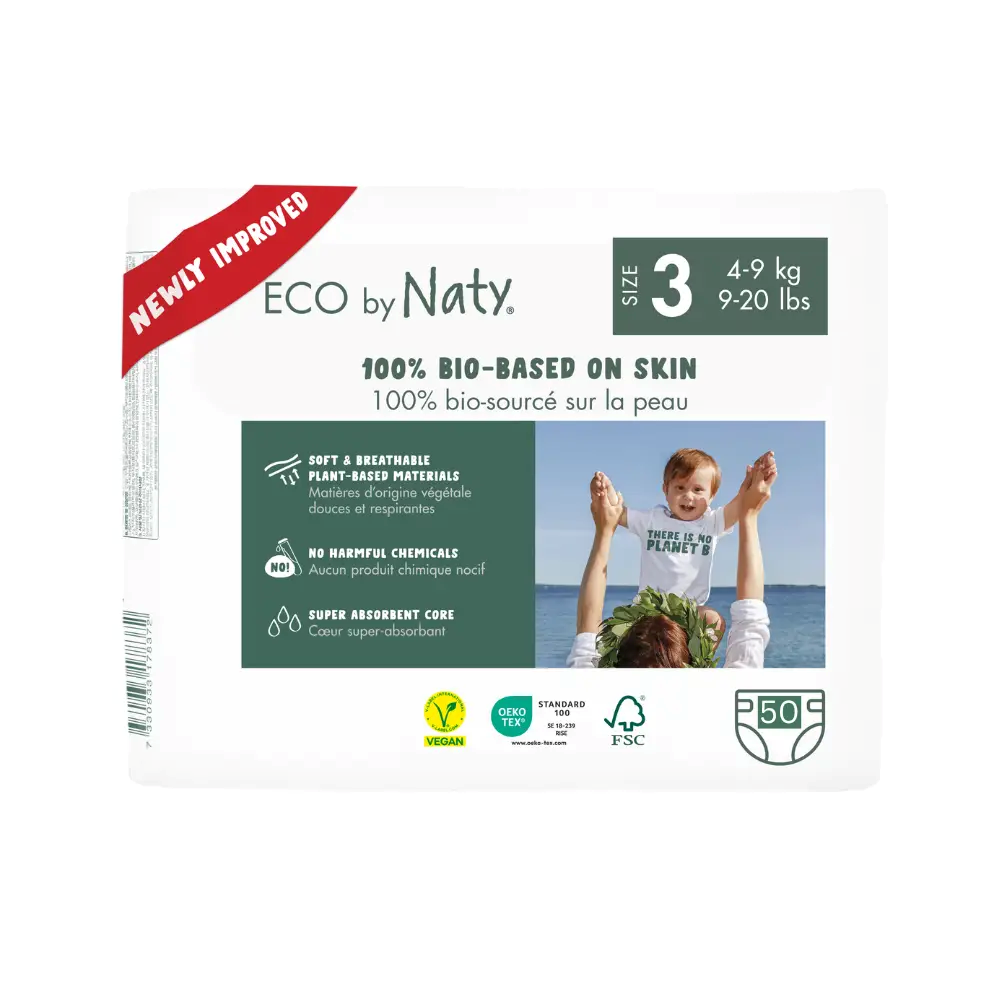 Подгузники органические Eco by Naty р. 3 от 4 до 9 кг 50 шт.