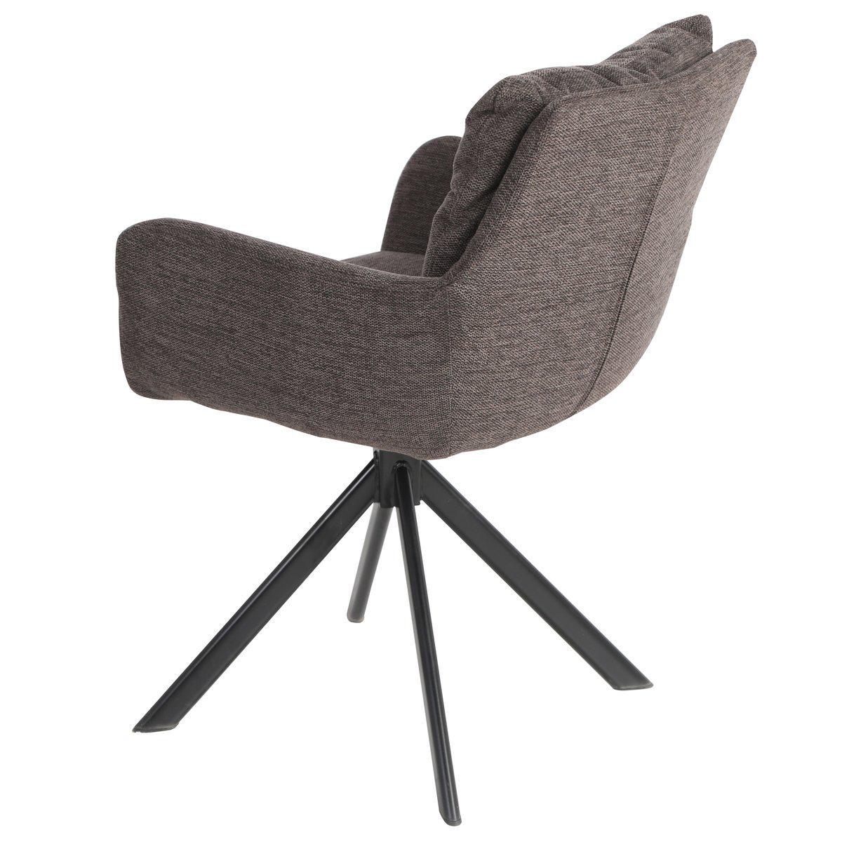 Стул кухонный Intarsio HUNTER ткань оборот 180° Черный/Коричневый (HUNTERBR) - фото 4