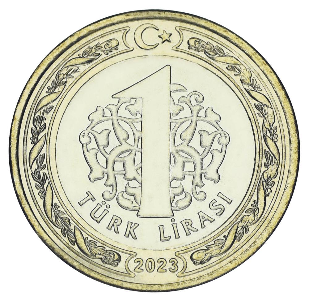 Коллекционная монета Турция 1 лира 2023 Биметалл UNC (М18954)