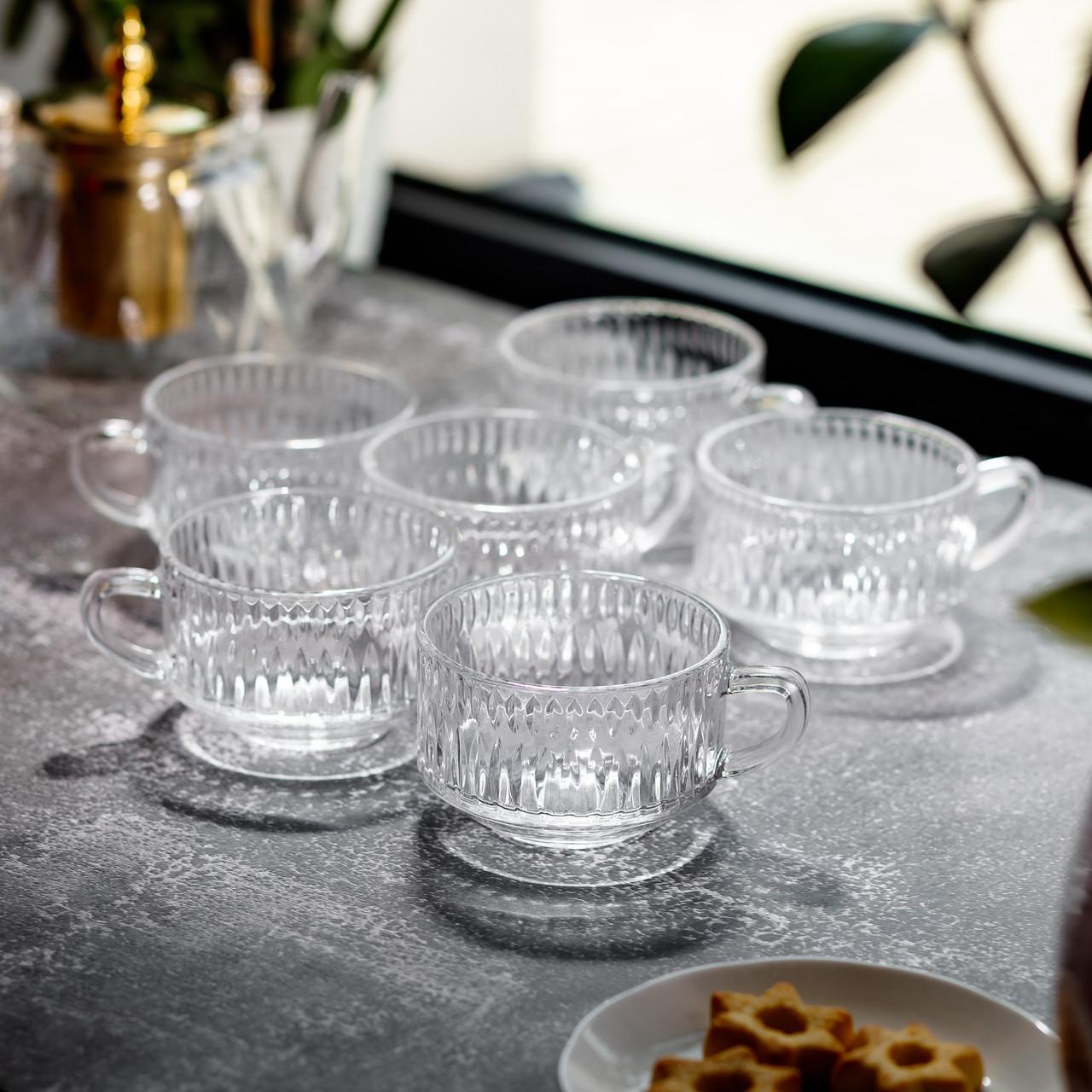 Набір скляних чашок HP-YH-10C2 6 шт. по 270 мл (A-033613) - фото 4 Набір скляних чашок HP-YH-10C2 6 шт. по 270 мл (A-033613) - фото 4