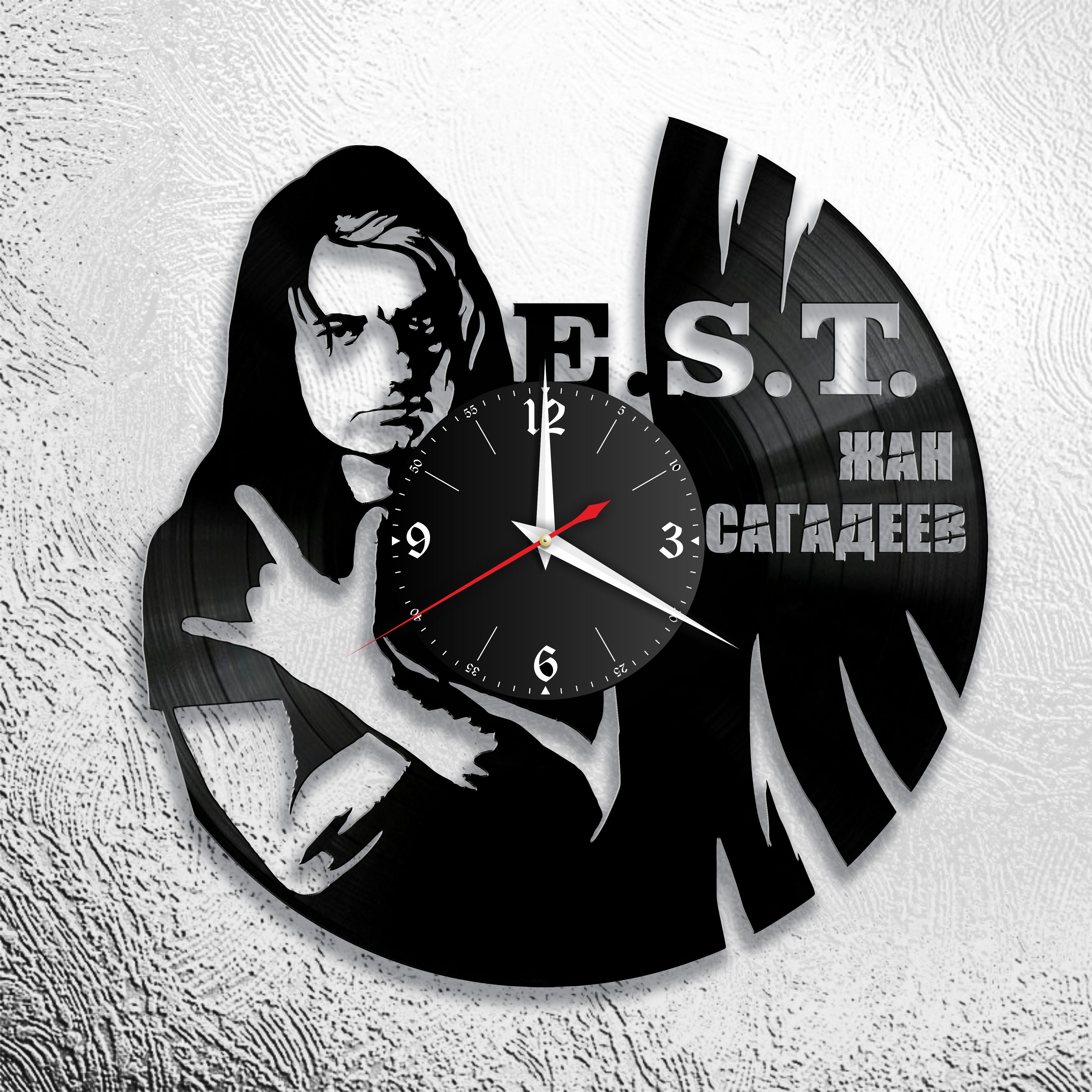 Часы настенные E.S.T 0575 из виниловой пластинки