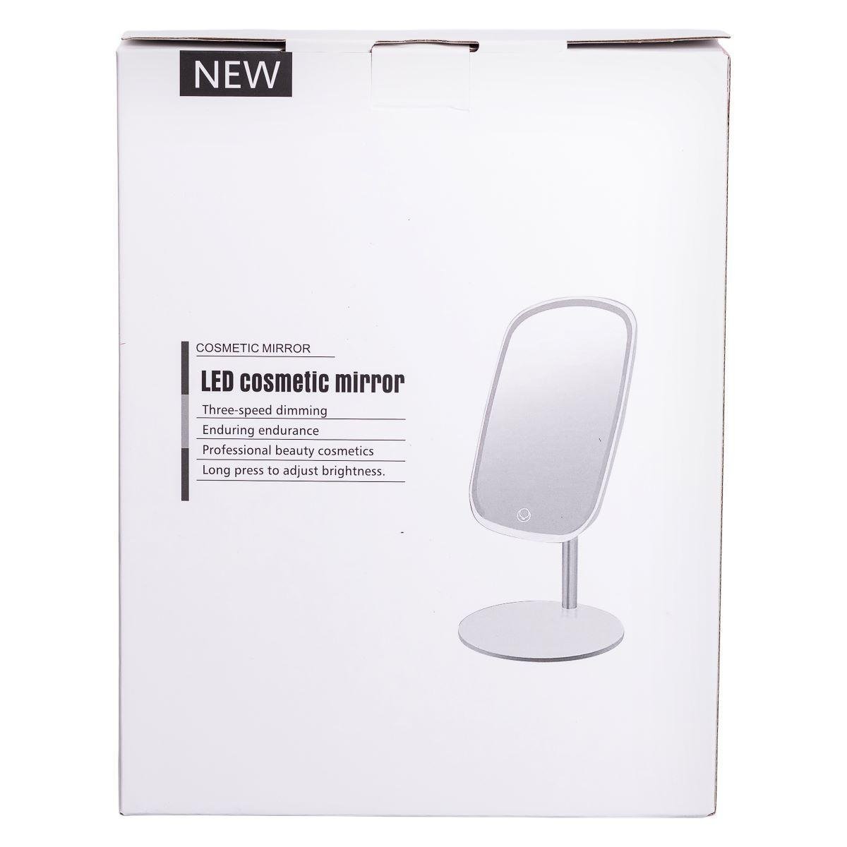 Зеркало настольное с подсветкой HP-10-6AP 23х18 см Розовый (A-033795) - фото 6