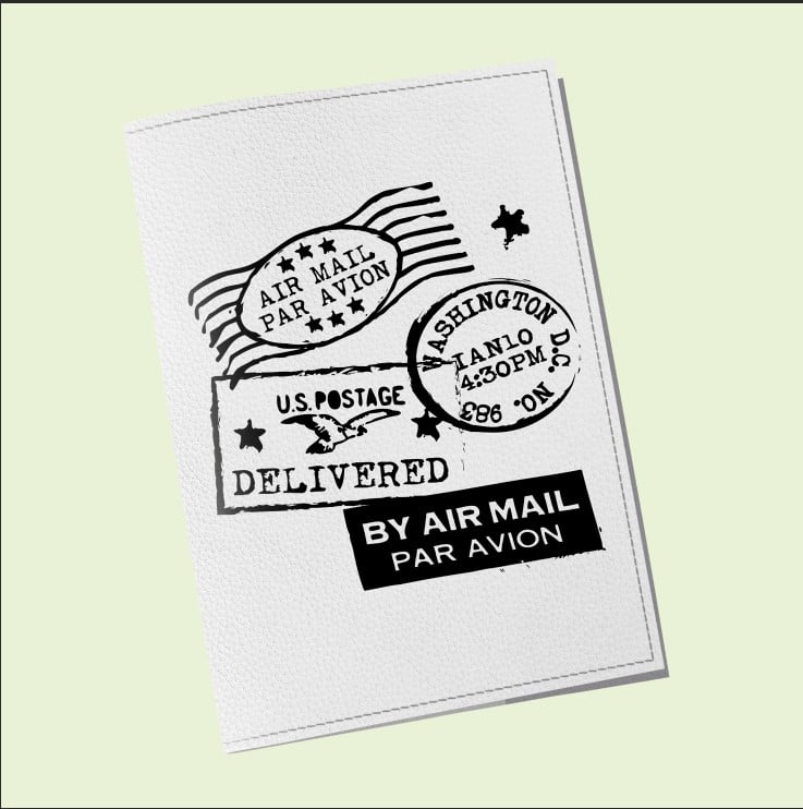 Обложка на паспорт Wall-style The cover Vashington stamp 9,6x13,3 см (913092)
