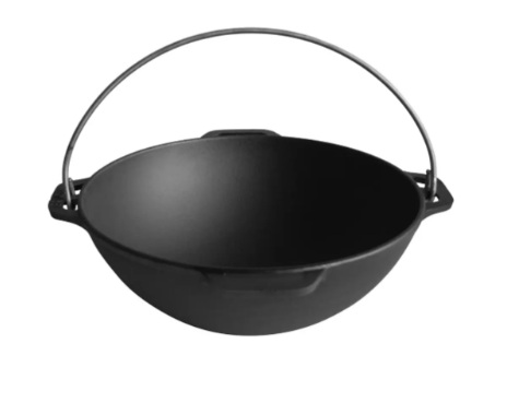 Казанок татарський чавунний 12 л з кришкою-сковородом (10810521)