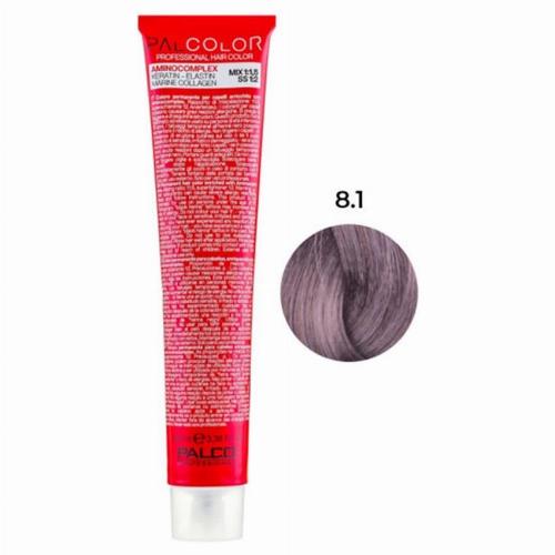 Крем-краска для волос профессиональная PALCO с комплексом аминокислот 100 мл 8.1 блонд светлый пепельный (2518201808)