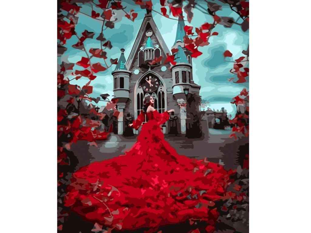 Картина по номерам Strateg Цветочное платье 40х50 см (HH072)