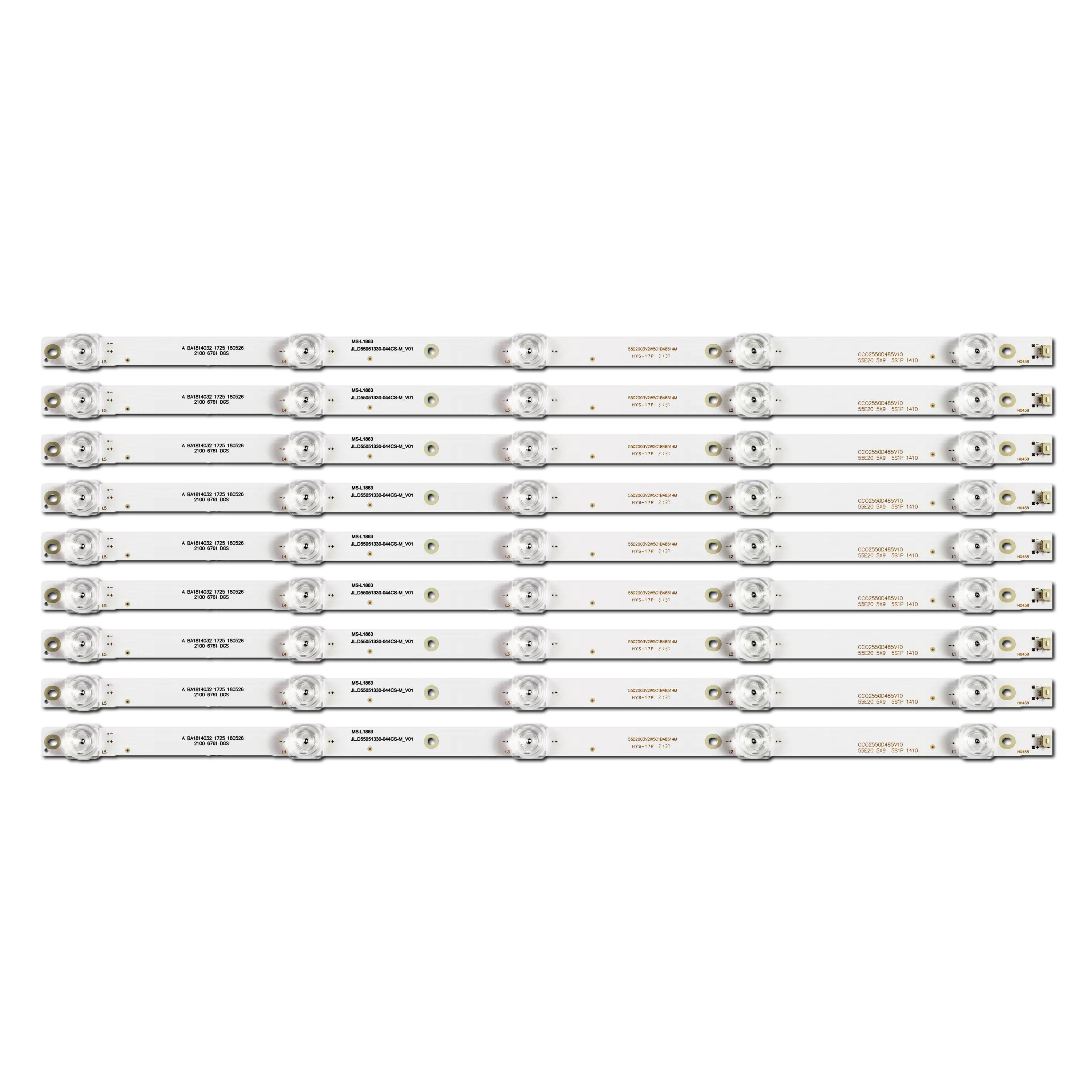 Комплект LED подсветки для TV JL.D55051330-044CS-M_V01 MS-L1863 CC02550D485V10 CC02550D485V07 55E20 5X9 55" 9 шт. (ART-13936)