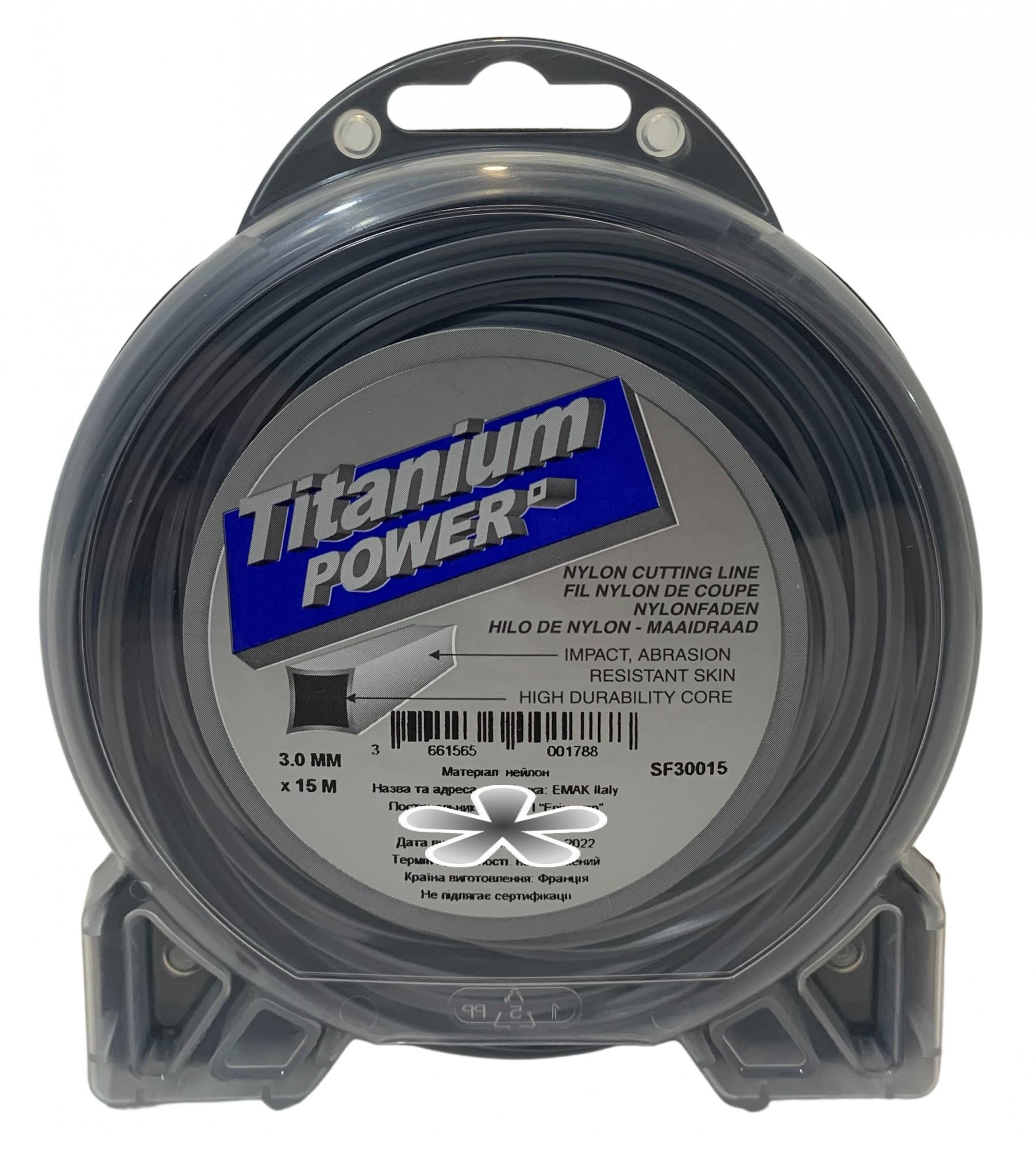 Косильна струна Titanium Power Ø 3 мм 15 м квадрат (SF30015UA)