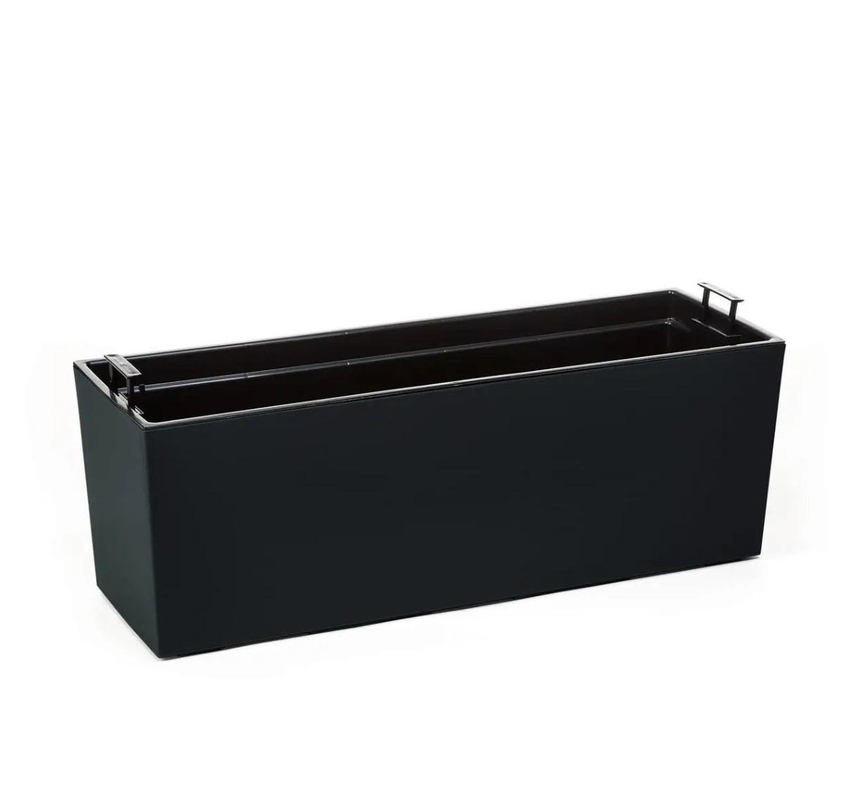 Горщик для квітів Lamela Begonia глянець 56 см Чорний (LA556-04)