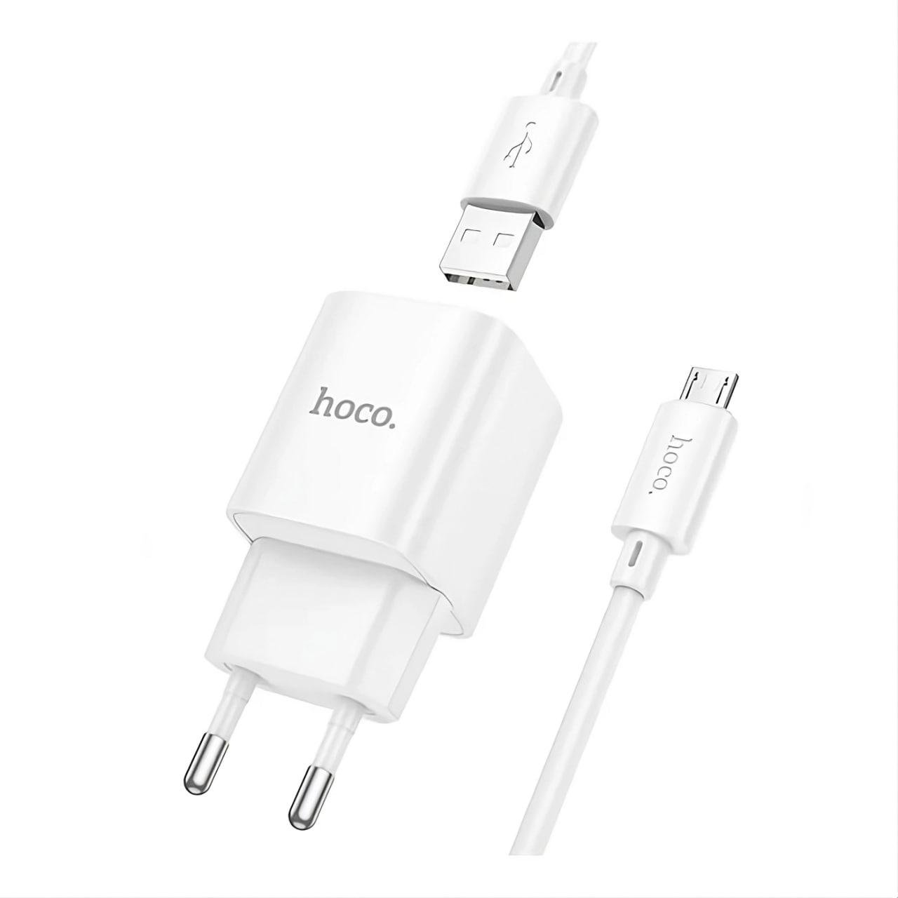 Зарядное устройство сетевое Hoco C145A QC3.0 1 USB-порт 3A с кабелем Micro-USB (28111818)