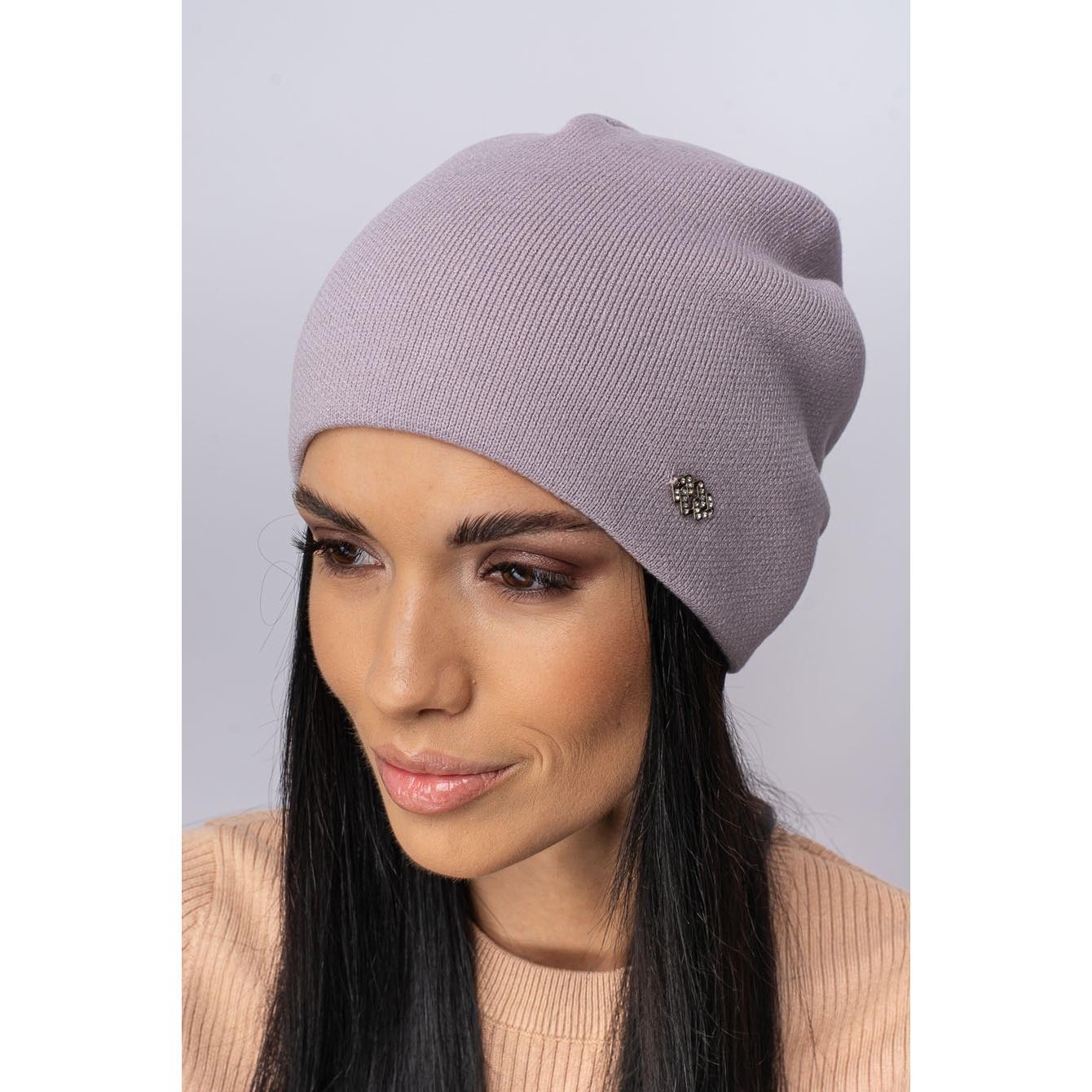 Шапка женская шерстяная Leks Таврия one size Лаванда