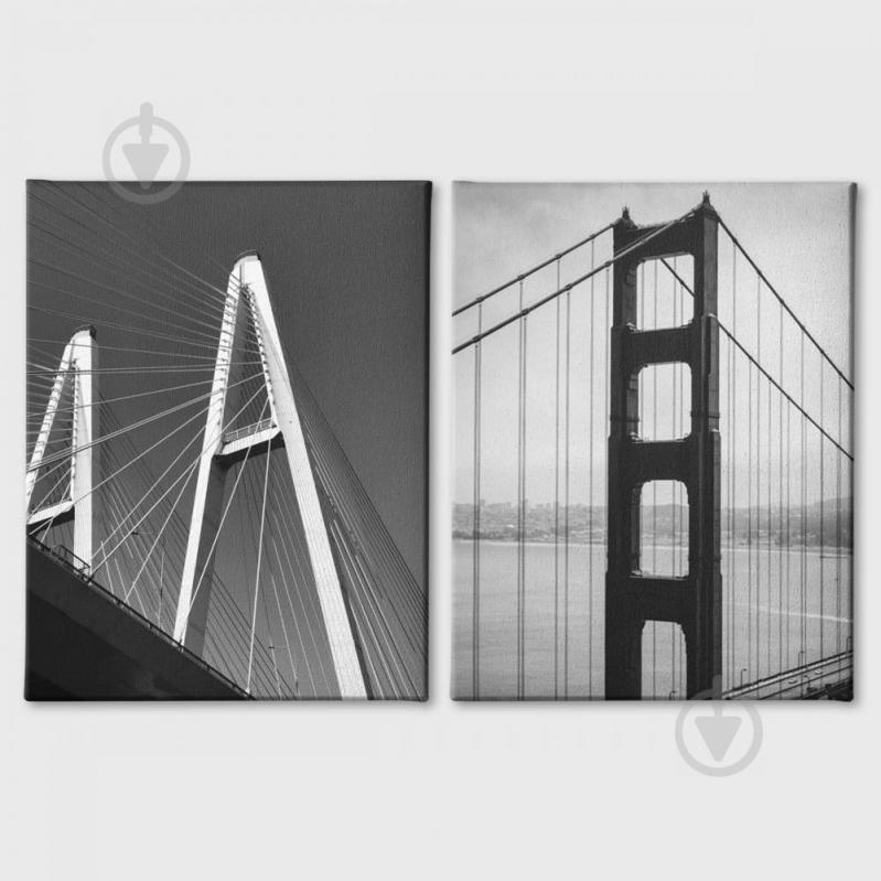 Модульная картина из двух частей Мостовые Опоры Malevich Store 93x60 см (MK21203)