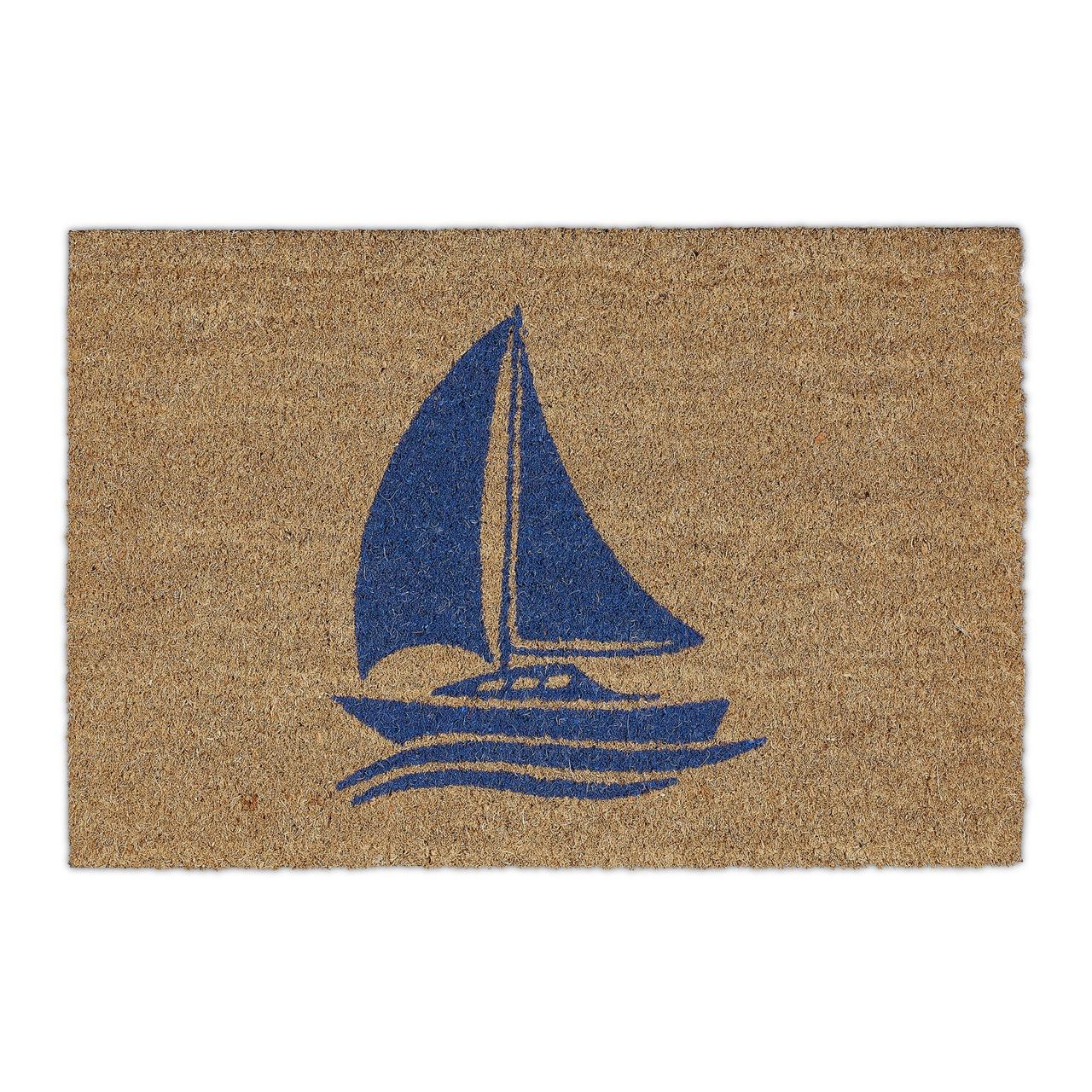 Килимок Relaxdays Корабель із кокосового волокна 60x40 см (10035501)