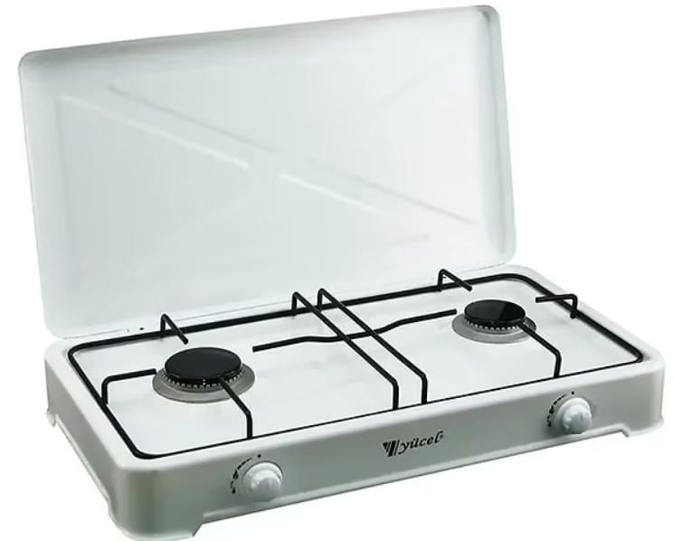 Настільна плита газова Yucel O 200 LPG на 2 конфорки White (2104618736)