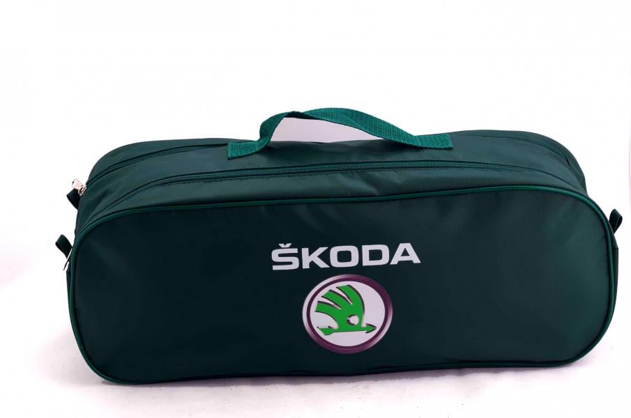 Сумка-органайзер автомобільна в багажник Skoda 50x18x17 см Green (103819)