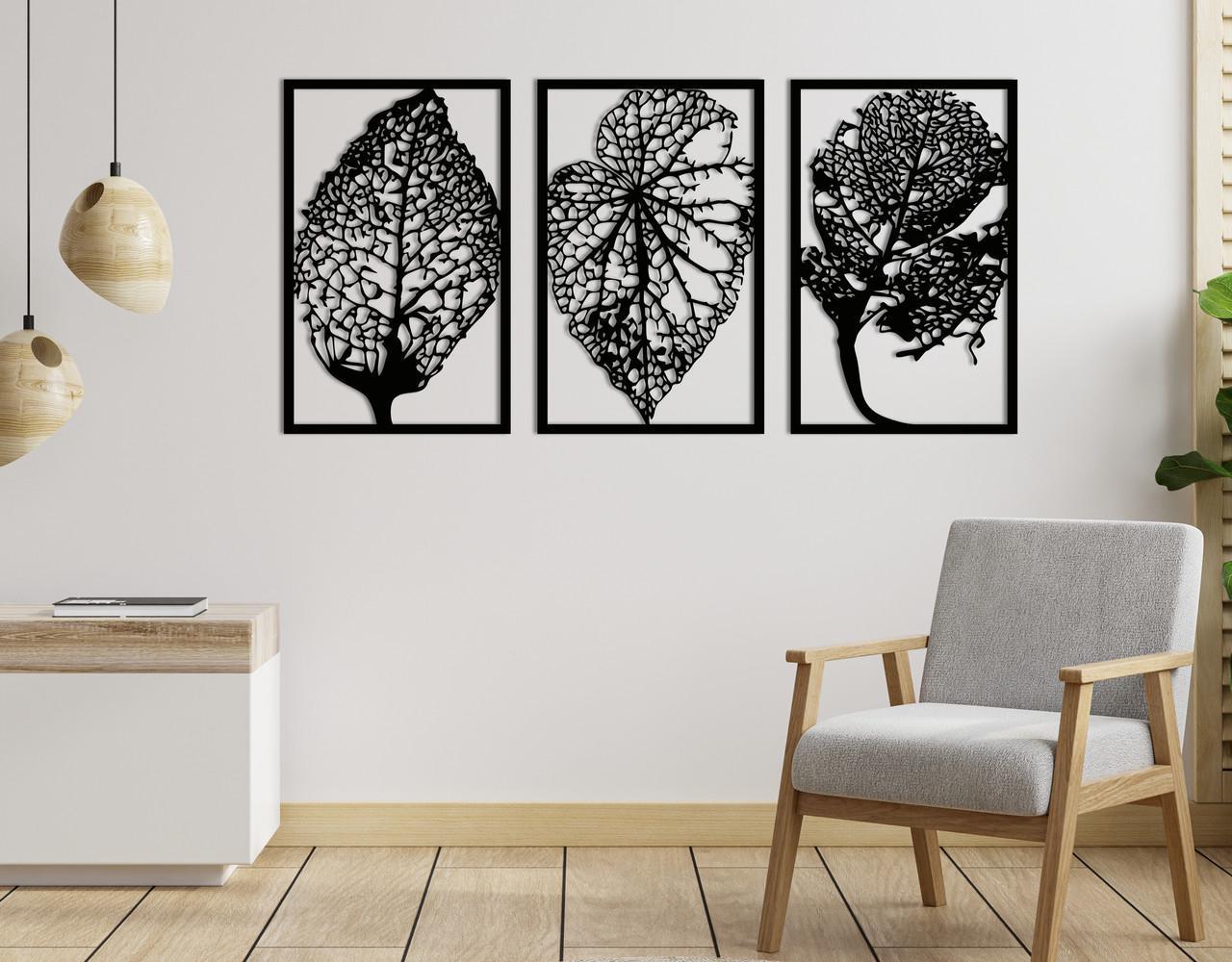 Декоративное панно на стену Upwood Decor Autumn Leaves 27,5х55 см Black (1549837297)