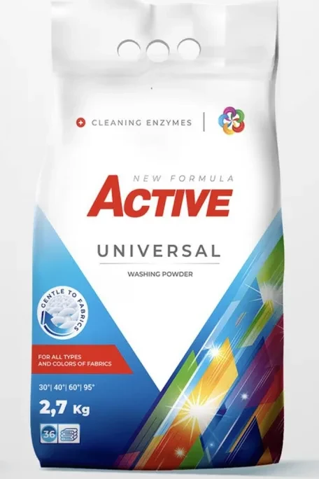 Стиральный порошок универсальный Active Universal 2,7 кг на 36 стирок