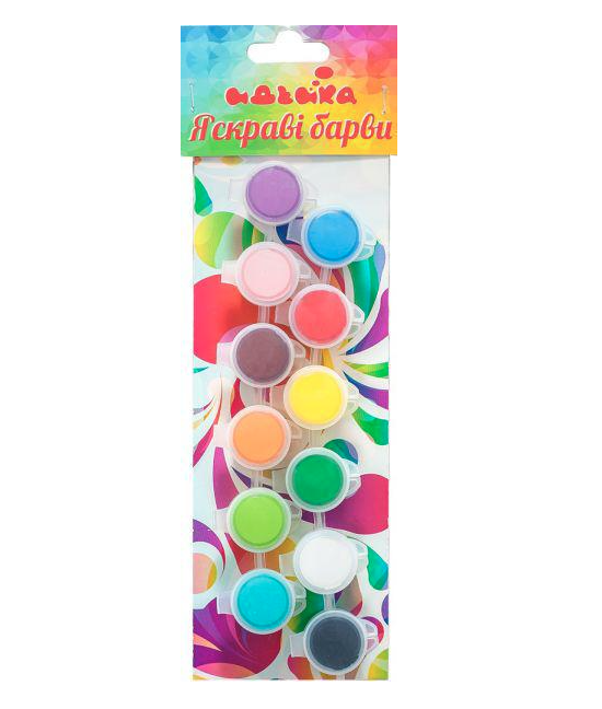 Акриловая краска Ideyka Яркие краски 12 цветов (98103)