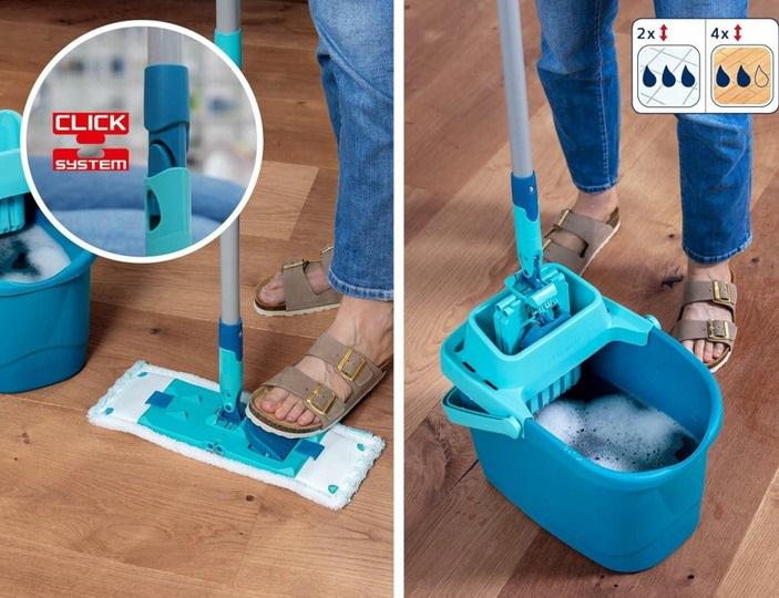 Набор для уборки швабра ведро с отжимом микрофибровая - фото 6