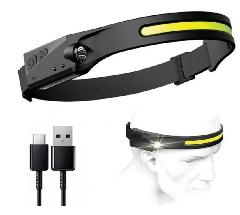 Фонарик налобный аккумуляторный Bailong BL-G28 2в1 XPE+ COB с сенсором и датчиком движения (1747044009) - фото 2 Фонарик налобный аккумуляторный Bailong BL-G28 2в1 XPE+ COB с сенсором и датчиком движения (1747044009) - фото 2