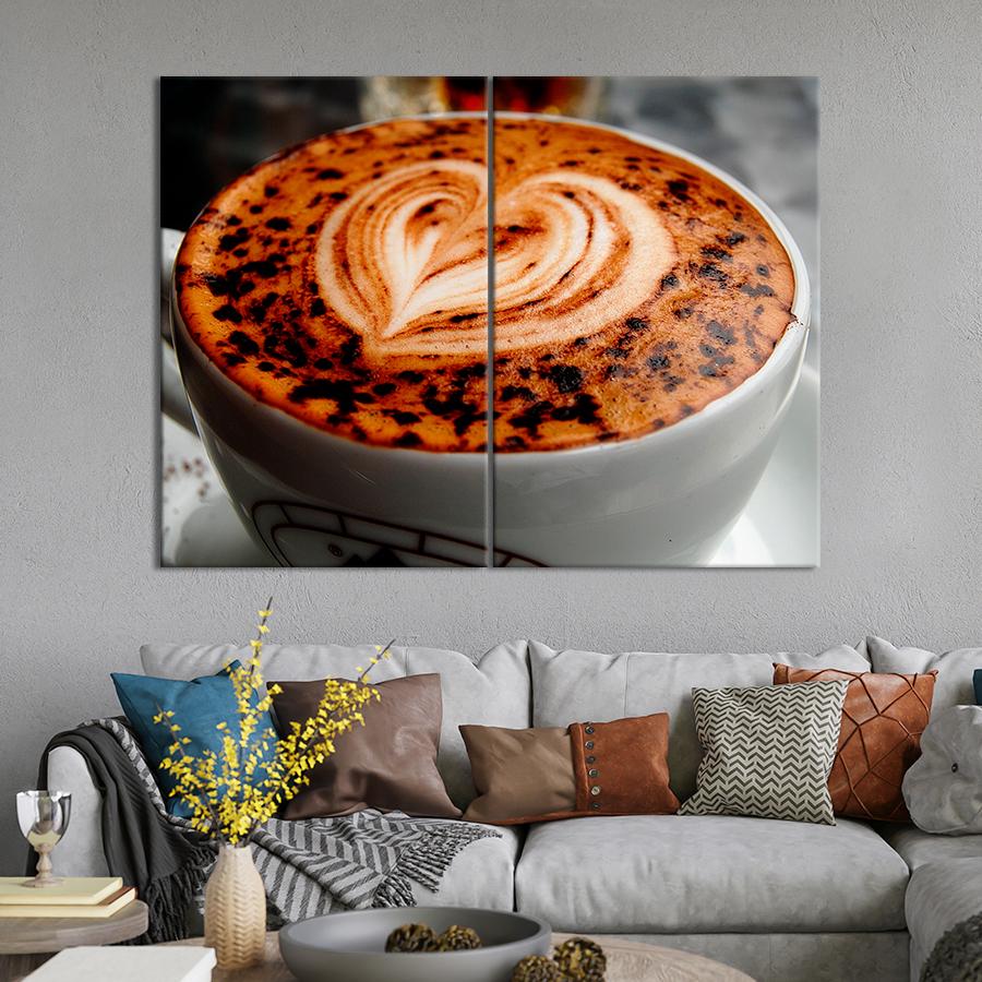 Настенний декор Романтический кофе с сердечком 111x81 см (A328-2)