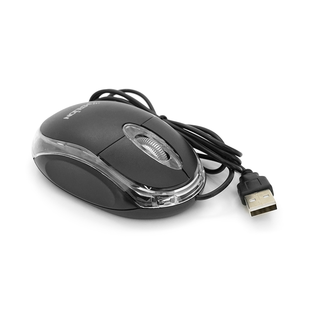 Компьютерная мышка проводная USB Merlion MS- Zero 2 кнопки 115 см Черный (5871)