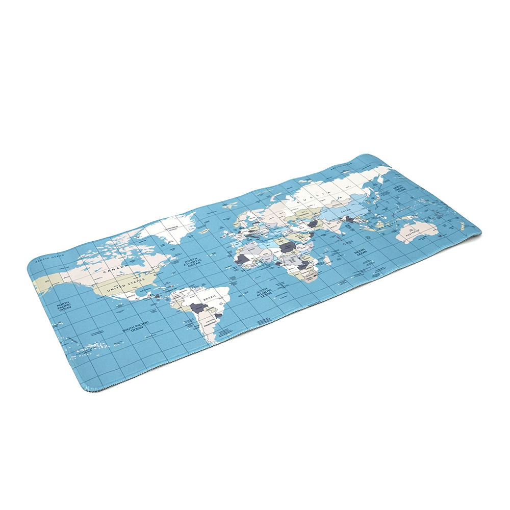 Килимок геймерський Карта світу з боковою прошивкою тканинний 3х300x700 мм Blue (YUT_V5629)