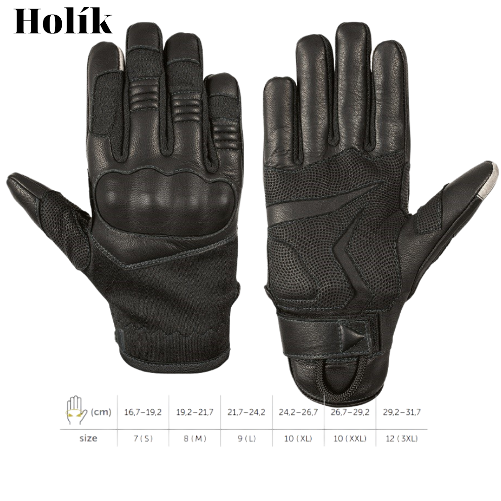 Перчатки кожаные сенсорные Holik XXXL Black - фото 7