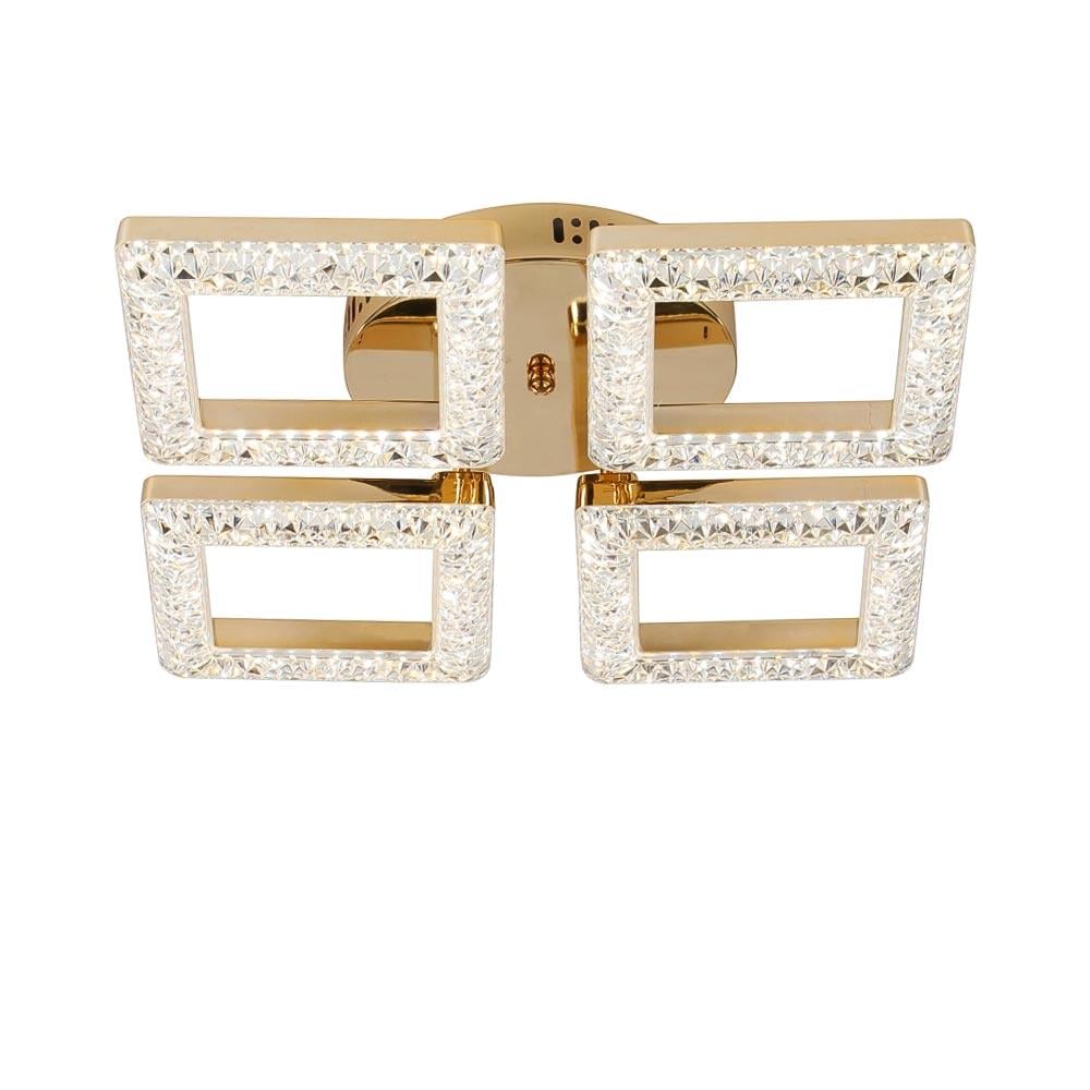 Люстра потолочная светодиодная Lighthouse SRS-19922/4 GD 40Wх2 Золотой