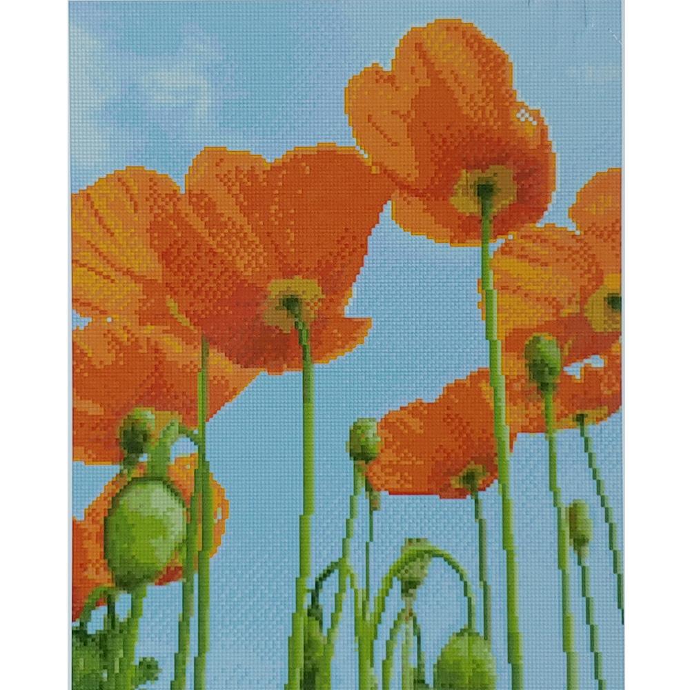 Алмазная мозаика Strateg Премиум Маки в небе 40x50 см (D0017)