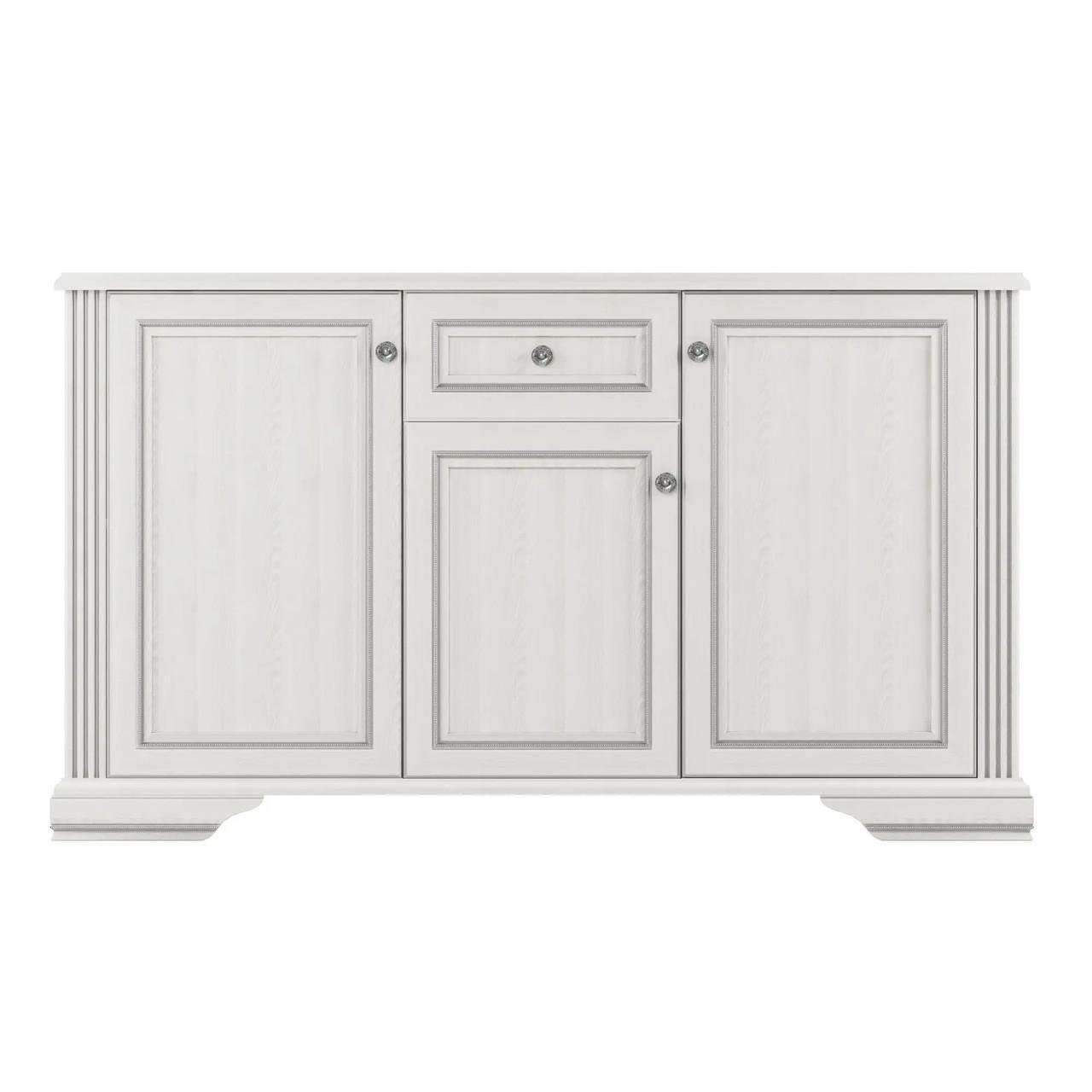 Комод в гостиную Гербор Уайт 3D1S Ясен снежный/Сосная серебряная (GRB-1118)