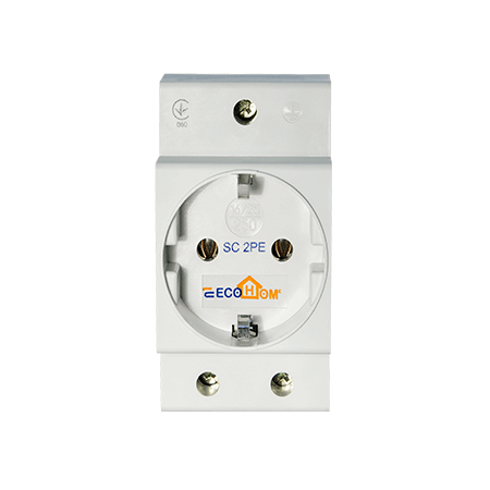 Розетка на DIN-рейку АСКО-Укрем ECO SC 2P+PE с заземлением (ECO080010002) Розетка на DIN-рейку АСКО-Укрем ECO SC 2P+PE с заземлением (ECO080010002)