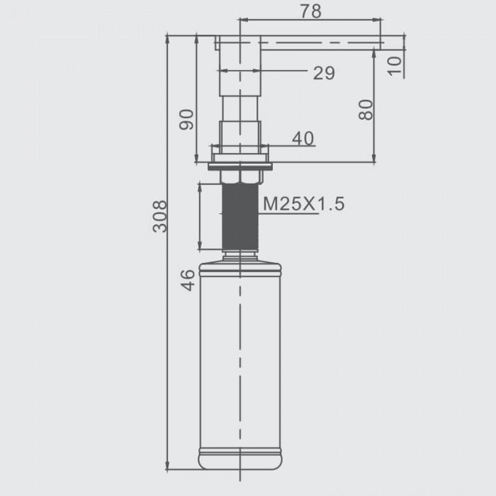 Дозатор для рідкого мила вбудований Gappo G404-1 - фото 2