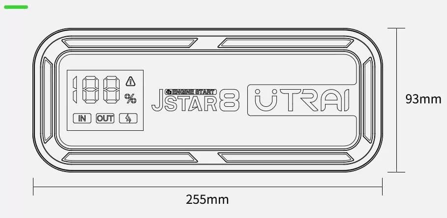 Пусковий пристрій UTRAI JStar 8 3000А 12В 20000 мАг (1124) - фото 9