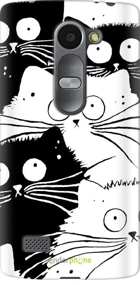 Чехол на LG Leon H324 Коты v2 (3565m-403-42517)