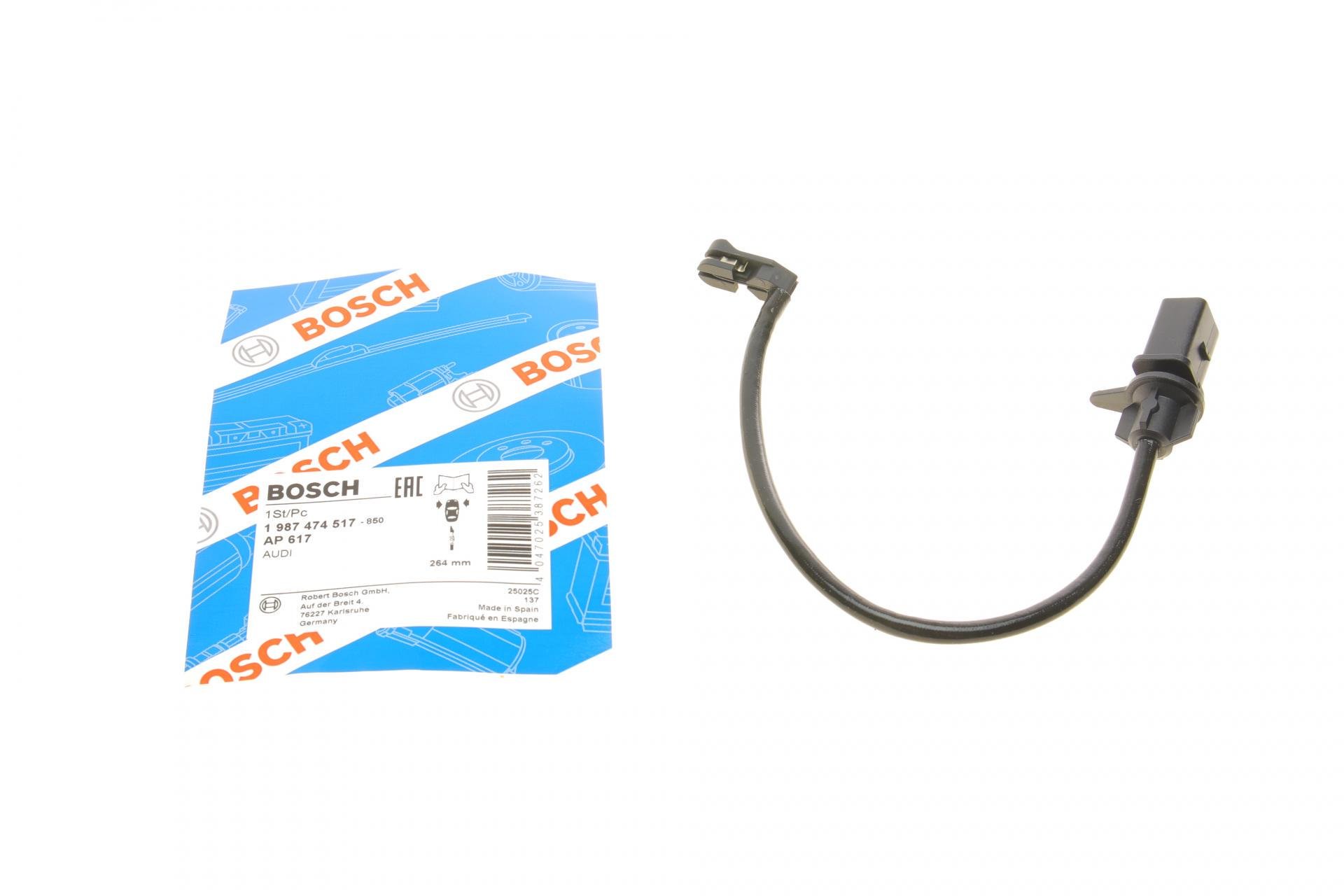 Датчик износа тормозных колодок передних Audi A6/A7/A8 09- L 264 мм (1 987 474 517)