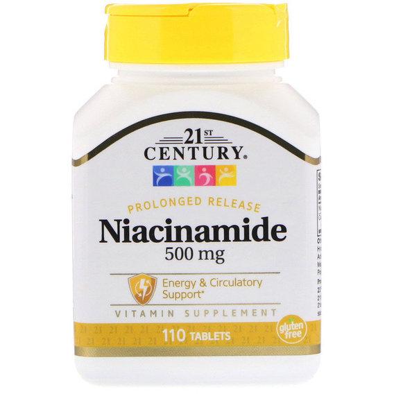 Ниацин 21st Century Niacinamide 500 мг 110 Tabs