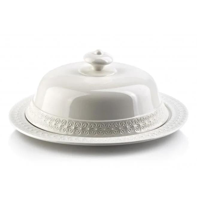Тарелка фарфоровая с крышкой Flora BASIC 25,5 см (35491)
