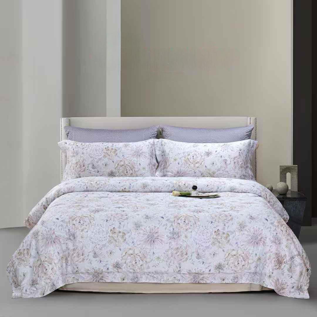 Комплект постельного белья с одеялом тенсел евро (70127)