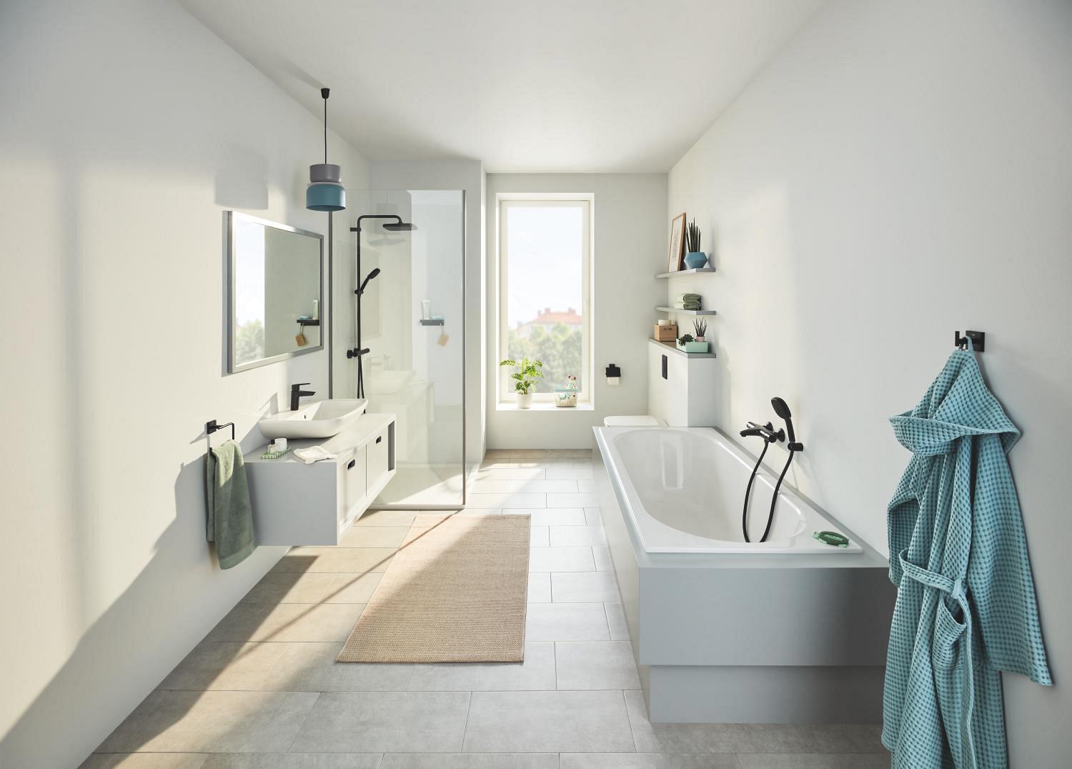 Змішувач для ванної Grohe QuickFix Precision Trend 1022162432 з термостатом Чорний (250828) - фото 2 Змішувач для ванної Grohe QuickFix Precision Trend 1022162432 з термостатом Чорний (250828) - фото 2