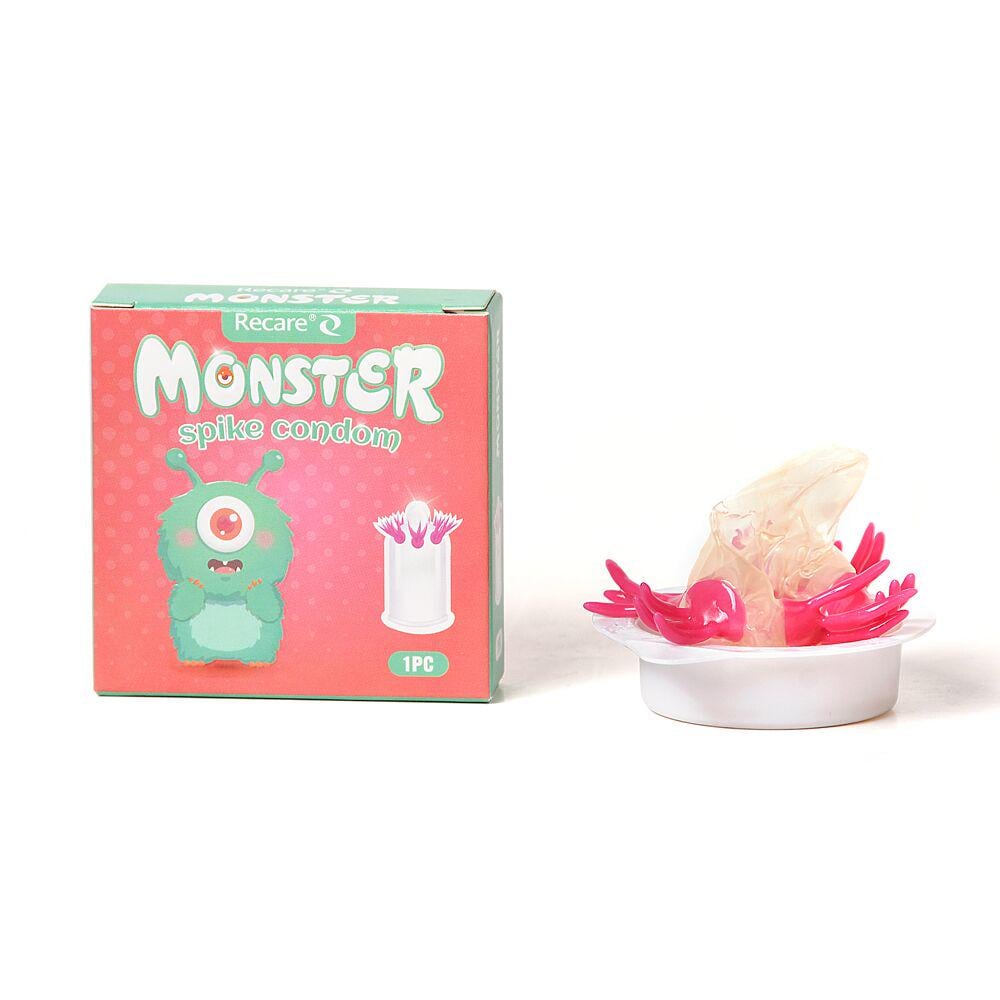 Презерватив Recare Turquoise Monster Spike Condom с усиками