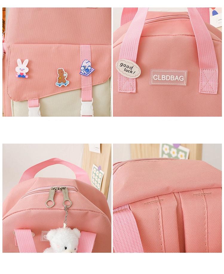 Школьный рюкзак унисекс 4в1 Розовый (CL-9492-3) - фото 4 Школьный рюкзак унисекс 4в1 Розовый (CL-9492-3) - фото 4